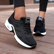 Load image into Gallery viewer, Women Casual Shoes Breathable Walking Mesh Flat Shoes Platform Sneakers Women Tenis Gym Vulcanized Shoes White Female Footwear