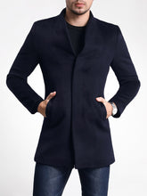 Load image into Gallery viewer, SHEIN Men's Pocket Front Solid Colors Overcoat by Cloudstyle Shein