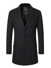 Load image into Gallery viewer, SHEIN Men's Lapel Neckline Single Breast Overcoat Shein