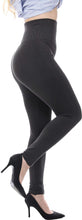 Load image into Gallery viewer, High Waist Tummy Control Leggings with French Terry Lining, 2 Pack in Black