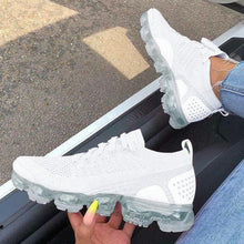 Load image into Gallery viewer, Women's Silver Juneberry breathable woven casual sneakers in white, featuring a lightweight design and comfortable fit.