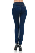 Load image into Gallery viewer, Blue M.Michel Jeans Colombian Push Up by Centaurus A, showing fitted denim with stylish stitching and classic five-pocket design.