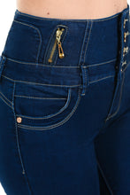 Load image into Gallery viewer, Blue M.Michel Jeans Colombian Push Up by Centaurus A, showcasing fitted denim with stylish stitching and a sleek silhouette.