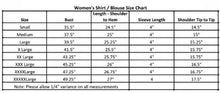 Load image into Gallery viewer, Women’s patchwork solid color tassel short sleeve T-shirt by Oufisun, displayed with size chart on a white background.