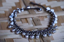 Load image into Gallery viewer, White Silver Bell Boho Anklet