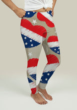 Load image into Gallery viewer, Leggings with American Independence Day Pattern