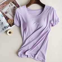 Load image into Gallery viewer, Women's Sleepwear t-Shirt With Chest Pads in 4 Colors (Size Chart in Pictures)
