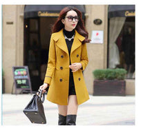 Load image into Gallery viewer, Women's Double Breasted Coat in Navy, Burgundy, and Khaki, Size Info in Description.