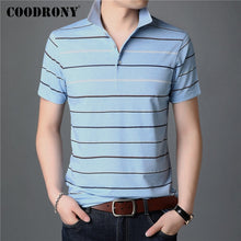 Load image into Gallery viewer, AlmostAnything4You men's striped polo shirt with turn-down collar, ideal for business casual attire, available in various sizes.