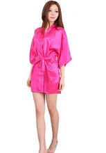 Load image into Gallery viewer, Satin Kimono Bathrobe in Colors Shown in Description,, Measurements in Centimeters