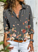 Load image into Gallery viewer, Elegant women's blouse with lapel and long sleeves, stylish apparel from Shop900235029 Store showing front view.