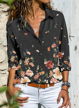 Load image into Gallery viewer, Elegant women's blouse with lapel and long sleeves, stylish apparel from Shop900235029 Store, featuring a classic design and tailored fit.