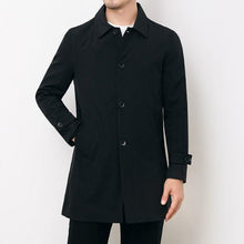Load image into Gallery viewer, Men's solid color windbreaker coat by AlmostAnything4You, lightweight long jacket suitable for spring and autumn wear.