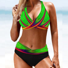 Load image into Gallery viewer, 2-Piece High Waist Bikini New for 2022 Halter Top Bikini Set Sizes up to XXL, by Shop911497022 Store (AliExpress)