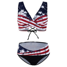 Load image into Gallery viewer, 2-Piece High Waist Bikini New for 2022 Halter Top Bikini Set Sizes up to XXL, by Shop911497022 Store (AliExpress)