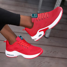 Load image into Gallery viewer, Women Casual Shoes Breathable Walking Mesh Flat Shoes Platform Sneakers Women Tenis Gym Vulcanized Shoes White Female Footwear
