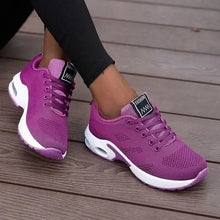 Load image into Gallery viewer, Women Casual Shoes Breathable Walking Mesh Flat Shoes Platform Sneakers Women Tenis Gym Vulcanized Shoes White Female Footwear
