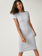 Load image into Gallery viewer, Basics Round Neck Solid Bodycon Dress
