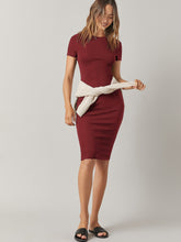 Load image into Gallery viewer, Basics Round Neck Solid Bodycon Dress
