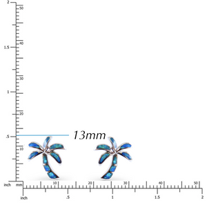 Palm Tree Opal Stud Earrings