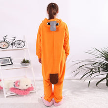 Load image into Gallery viewer, Women's adult Platypus onesie in orange or brown, featuring a fun, plush design from AlmostAnything4You, available in sizes S to XXL.
