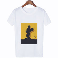 Load image into Gallery viewer, Mouse Cartoon T-shirt, Women&#39;s Lion King Fashion Short-sleeve, White
